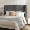 Queen Size Bed Frame, 54" Tall Headboard Wing Back Upholstered Bed, Wooden Slats Support, No Box Spring Needed, Easy Assembly - 4 of 4