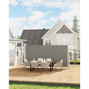 71' x 138' Retractable Side Awning, Waterproof UV-Resistant Privacy Screen for Patio, Balcony, Pool - 1 of 4