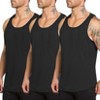 Men's 3 Pack Sleeveless Tank Tops Workout Shirt Quick Dry T-Shirts Casual Vest - 2 of 4
