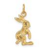 Black Bow Jewelry 14k Yellow Gold Jack Rabbit Charm or Pendant, 10mm - 3 of 4