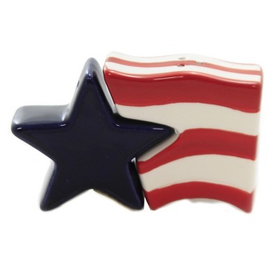 Tabletop 3.0" Freedom Flag Salt & Pepper Set Patriotic Food Safe C & F Enterprises  -  Salt And Pepper Shaker Sets