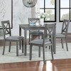 5-Piece Dining Set with Wooden Table and 4 Chairs - 2 of 4