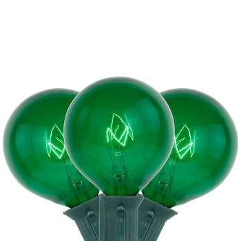 Northlight 10-Count Green G50 Globe Christmas Patio Lights- 9ft, Green Wire