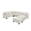 YOOCOZZ 111.8" U-shaped Upholstered Sofa Couch with Movable Storage Ottoman - 3 of 4