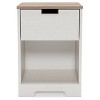 Signature Design by Ashley Vaibryn Nightstand Brown/Beige/White: Bedside Table with Storage & Metal Glides - 4 of 4