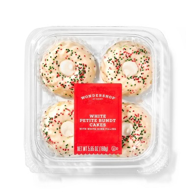 Holiday Celebration Petite Bundt Cakes with Green & Red Nonpareils - 5.65oz - Wondershop™