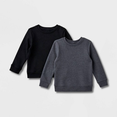 Boys black hotsell crew neck sweater