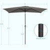 Sonkuki 10×6.5FT Rectangular Patio Umbrella with 200gsm Solution-Dyed Fabric - 3 of 4