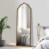 Spassway Arched Metal Accent Wall Mirror Gold Wall Decor for Living Room Bedroom Entryway - 4 of 4