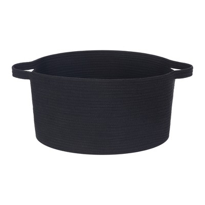 Unique Bargains Woven Handcrafted Cotton Rope Decorative Storage Basket 19" x 13.5" x 11"
