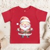 Watercolor Santa Bubblegum - Toddler Short Sleeve Graphic T-Shirt - 2 of 4