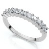 Pompeii3 1/4ct Lab Created Diamond Wedding Stackable Ring 14K White Gold - 4 of 4