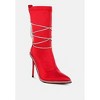 Dacia Rhinestones Strap Satin Calf Boots Women - 2 of 4
