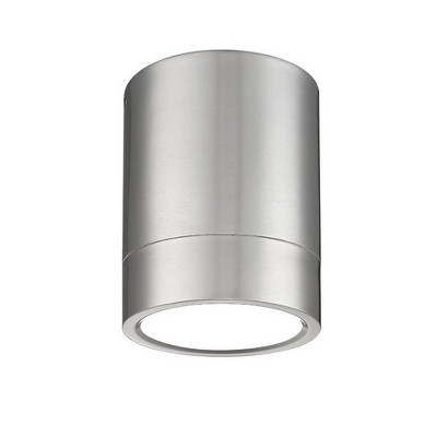 Brushed Nickel LED Cylinder Flush Mount Ceiling Light