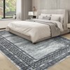Machine Washable Area Rug with Rubber Backing Low Pile Modern Bordered Foldable Rugs - 3 of 4