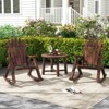 Costway 1/2 PCS Outdoor Adirondack Rocking Chair for Adults Solid Wood Porch Rocker Patio Chair - 4 of 4