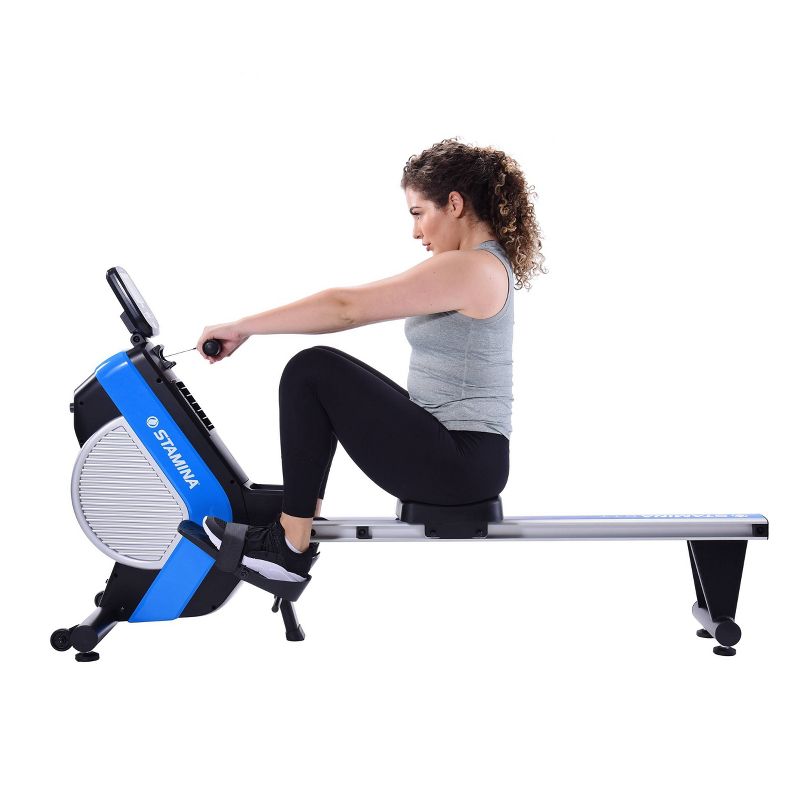 Stamina DT Plus Rowing Machine with Smart Workout App, No Subscription Required with Magnetic &#38; Air Resistance with LCD Monitor, 4 of 15