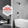 SUMERAIN Tub and Shower Faucet, Matte Black Shower Faucet Set with 6 Settings Showerhead and Spout - 3 of 4