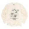 S.W.Smiley Witchy Moth - Women's Garment Dyed Long Sleeve Graphic T-Shirt - 3 of 4