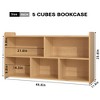 Book Shelf, Cubes Storage Organizer, Freestanding Bookshelf Cube Shelf for Bedroom, Living Room, 3-Tier Open Bookshelf Wooden Bookcase - 2 of 4