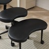 INFURNIC Task and Office Chairs Adjustable Meditation Chair with Swivel Footstool and Lumbar Support for Home Office, Black, 36.2"*27.9"*41.3" - 3 of 4