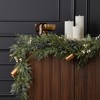 Christmas Mixed Mica Foliage with Blueberries and Harmony Bells 9ft Garland Pre-Lit with 50 LED Fairy Lights B/O - 2 of 4