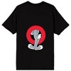 Looney Tunes Bugs Bunny Front & Back Art Adult Black Crew Neck Short Sleeve T-shirt - 3 of 4