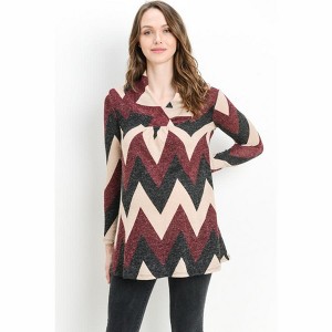 Hello MIZ Womens Shawl Collar Maternity Knit Tunic Sweater - 1 of 1
