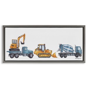 Stupell Industries Construction Vehicles Driving Illustration, 31" x 14" - 1 of 4