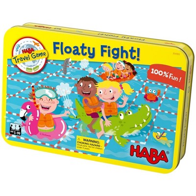 HABA Floaty Fight - A Compact Magnetic Travel Game - Silly Tile Placement