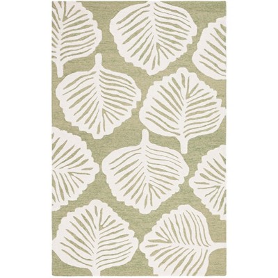 Blossom BLM408 Handmade Tufted Area Rug - Ivory/Green - 8' X 10' - Safavieh
