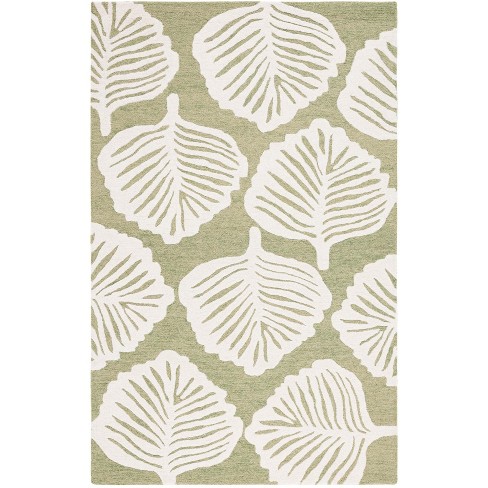 Blossom BLM408 Handmade Tufted Area Rug - Ivory/Green - 8' X 10' - Safavieh - image 1 of 4