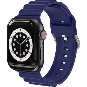 Worryfree Gadgets Silicone Wavy Bands for Apple Watch 38/40/41mm 42/44/45mm Sports iWatch Band Series 8 7 6 5 4 3 2 1 & SE - 1 of 4