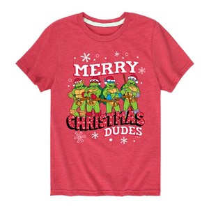 Boys' - Teenage Mutant Ninja Turtles - Merry Christmas Dude Short Sleeve Graphic T-Shirt - 1 of 4