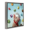 Stupell Industries Pig Chef with Playful Macarons, 25" x 25" - 3 of 4