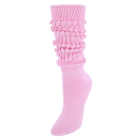 Ctm Women's Super Soft Heavy Slouch Socks (1 Pair), Light Pink