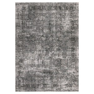 Vintage Distressed Floral Print Area Rugs for Living Room Bedroom, Washable Soft Retro Accent Floor Carpet, Non Slip Throw Mat - 1 of 4