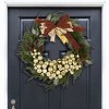 Faux 34" Pine Needle/Cones, Ornaments & Ribbon Wreath - FXP1099 - Multiclored - Safavieh - 3 of 4