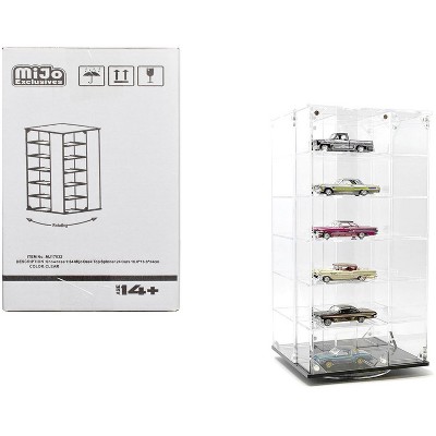 Showcase 24 Car Display Desktop Spinner with Cover "Mijo Exclusives" for 1/64 Scale Models