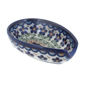 Blue Rose Polish Pottery 89 Vena Small Spoon Rest - 1 of 1