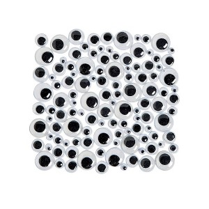 Fun Express Watch Them Wiggle Eyes Black Craft Supplies 500 Pieces - 1 of 3