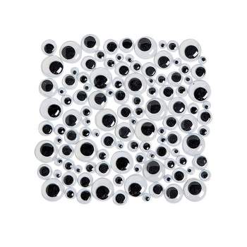 Charles Leonard Wiggle Eyes, Jumbo Round, Assorted Sizes, Black, 100 Pieces  : Target