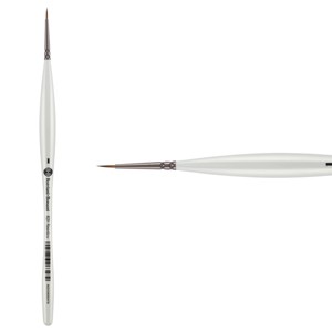 Borciani e Bonazzi UNICO Fiamatto Synthetic Series 820 Paint Brush, Round Size 1 - For Acrylic and Watercolor Painting - Ergonomic Handle, - 1 of 4