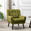 NicBex Velvet Accent Chair Modern Upholstered Armchair with Metal Legs,Side Chair with Lounge Seat for Living Room,Bedroom - 2 of 4