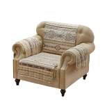 Reversible Phoenix Arm Chair Furniture Protector Slipcover Tan - Greenland Home Fashions