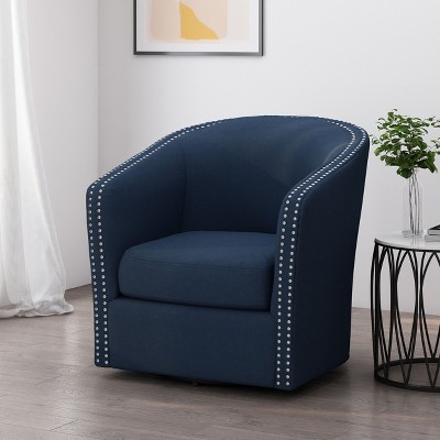 CENGHU Modern Upholstered Swivel Chair,Rolled Arm Modern Accent Chair