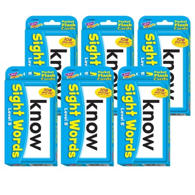 Trend Sight Words – Level B Pocket Flash Cards, 6 Packs