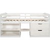 Streamdale Twin size Loft Bed with Two Shelves and Two drawers (Antique White) - 3 of 4
