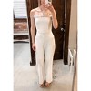 Women's Tube Front Feather Jumpsuit - Blue B L - 2 of 4