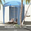 5.8' x 5.8' Cabana Umbrella with Walls, Vents, Ruffles, Carry Bag, Beach Umbrella - 4 of 4
